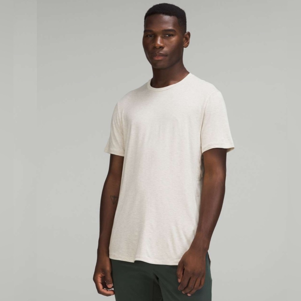 LULULEMON Fundamental Tee Heathered Natural Ivory Size M